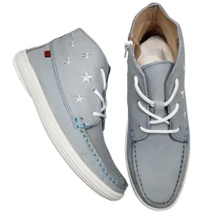 Marc Joseph | NIB Houston Bootie Light Grey Nobuck Leather Lace Up Boots Boy's 3