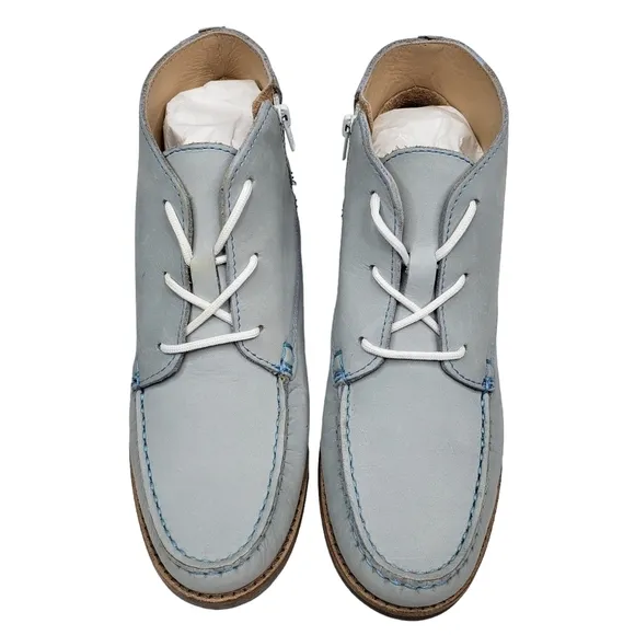 Marc Joseph | NIB Lincoln Bootie Light Grey Nubuck Leather Lace Up Boots Boy 5.5