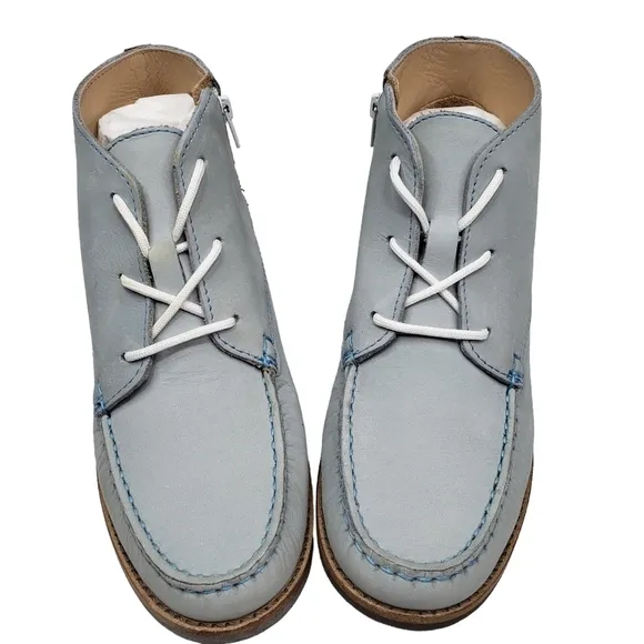 Marc Joseph | NIB Lincoln Bootie Light Grey Nubuck Leather Lace Up Boots Boy 5.5