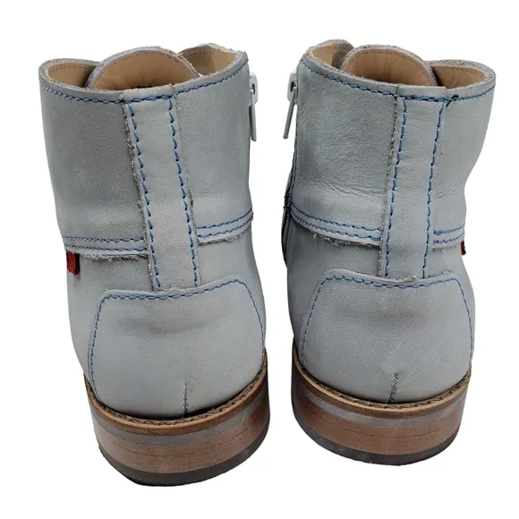 Marc Joseph | NIB Lincoln Bootie Light Grey Nubuck Leather Lace Up Boots Boy 5.5