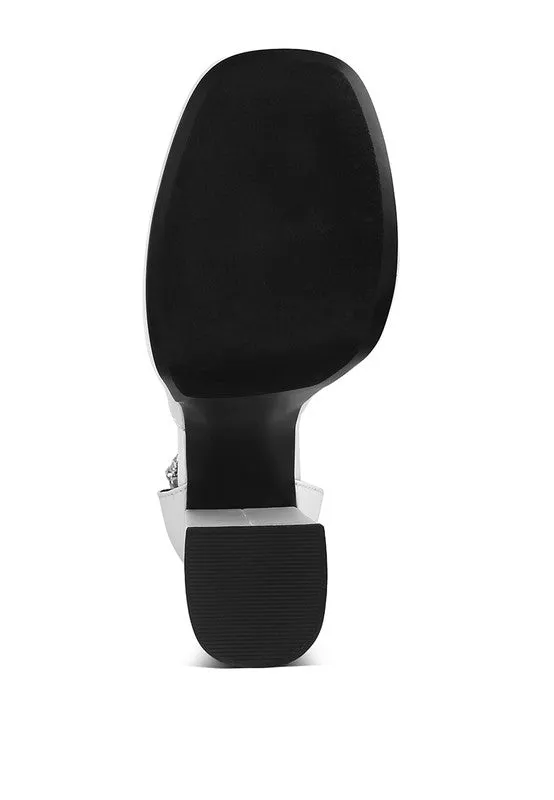 MARTINI Sky High Ramp Walk Satin Sandals