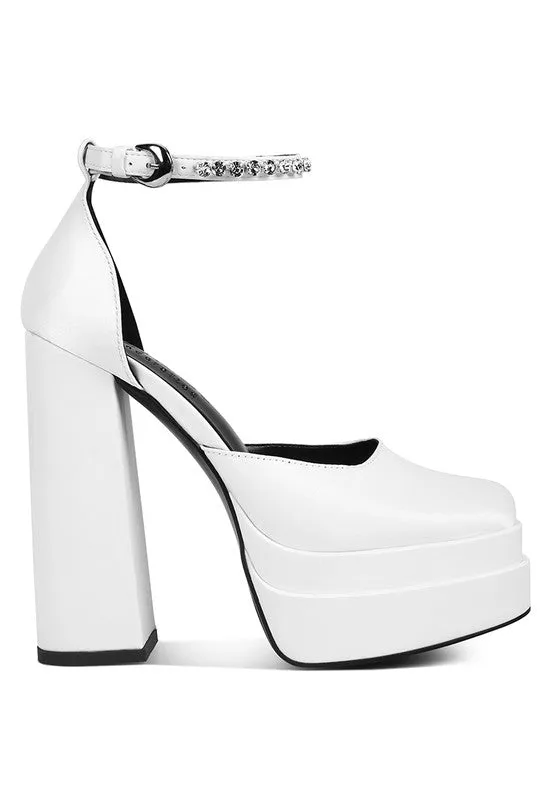 MARTINI Sky High Ramp Walk Satin Sandals