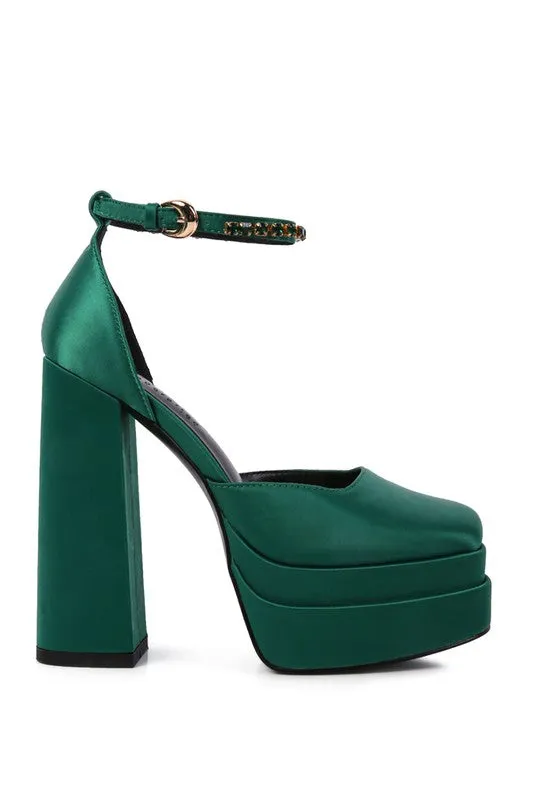 MARTINI Sky High Ramp Walk Satin Sandals