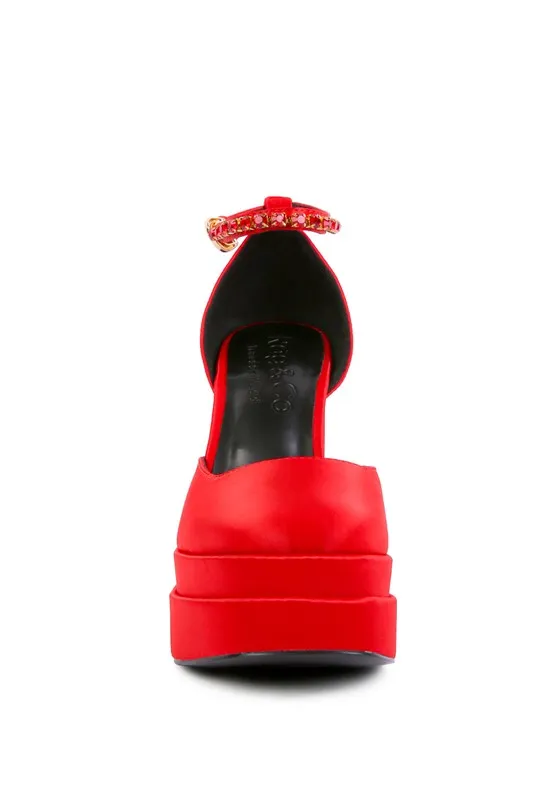 MARTINI Sky High Ramp Walk Satin Sandals