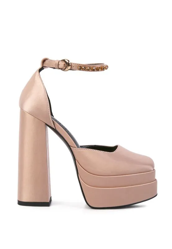 MARTINI Sky High Ramp Walk Satin Sandals