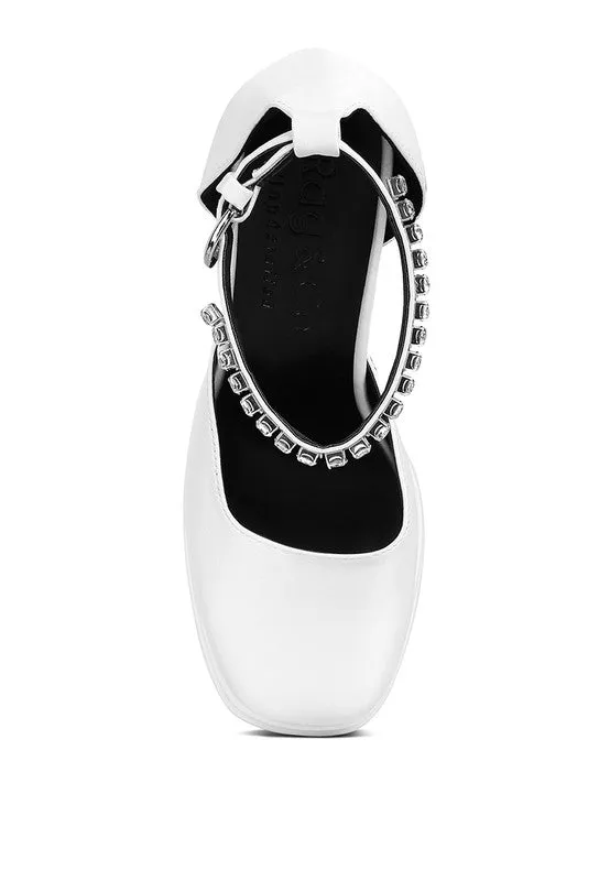 MARTINI Sky High Ramp Walk Satin Sandals