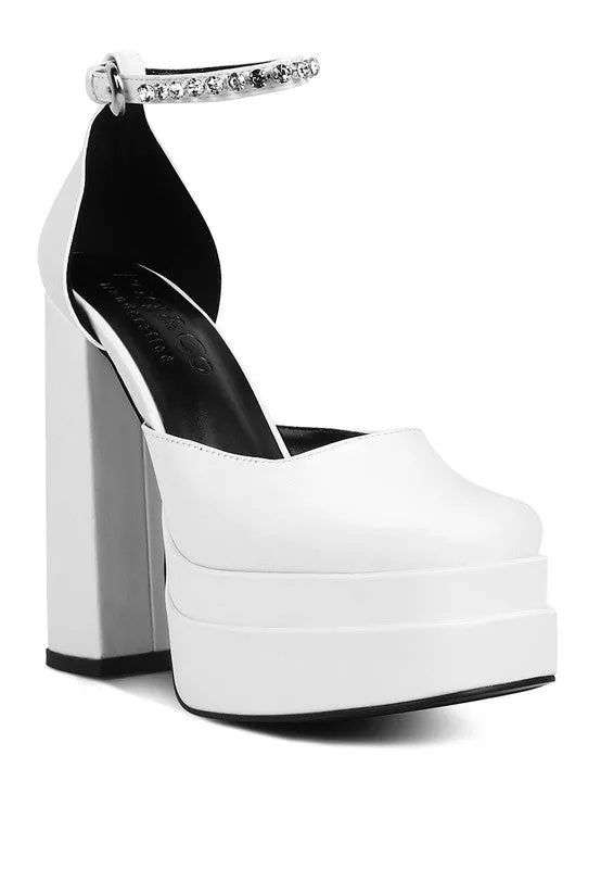 MARTINI Sky High Ramp Walk Satin Sandals