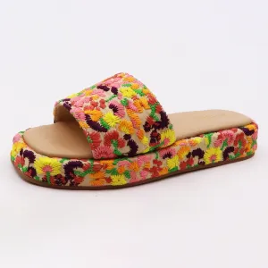 Maven Floral Platform Sandals