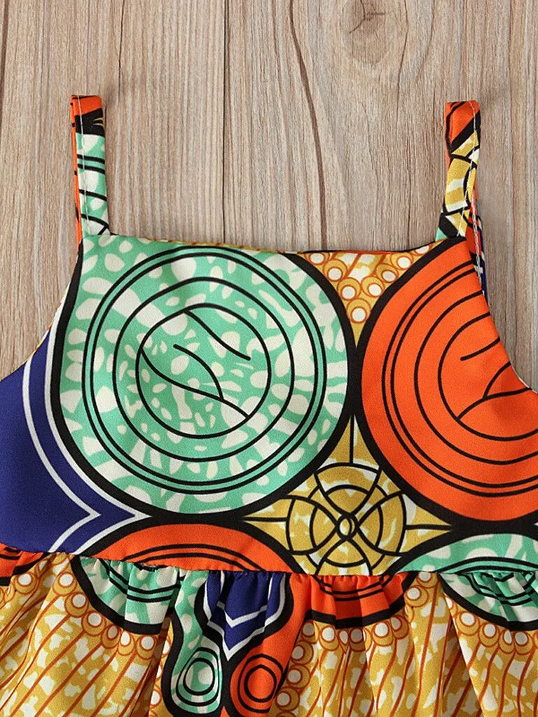 Maxi-mizing Cuteness Geometric Print Maxi Dress