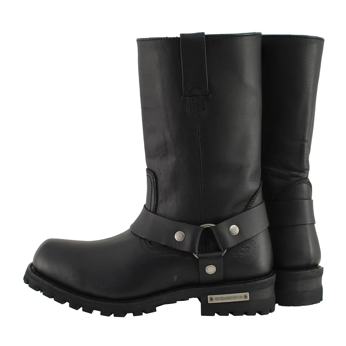 MBM131 Men's Black 11-Inch Classic Square Toe Harness Boots