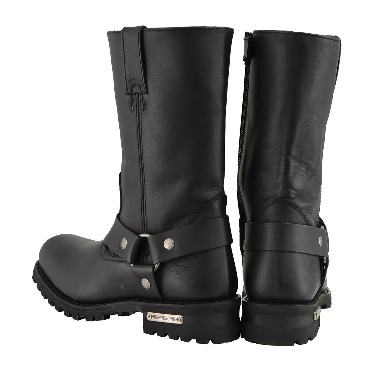 MBM131 Men's Black 11-Inch Classic Square Toe Harness Boots