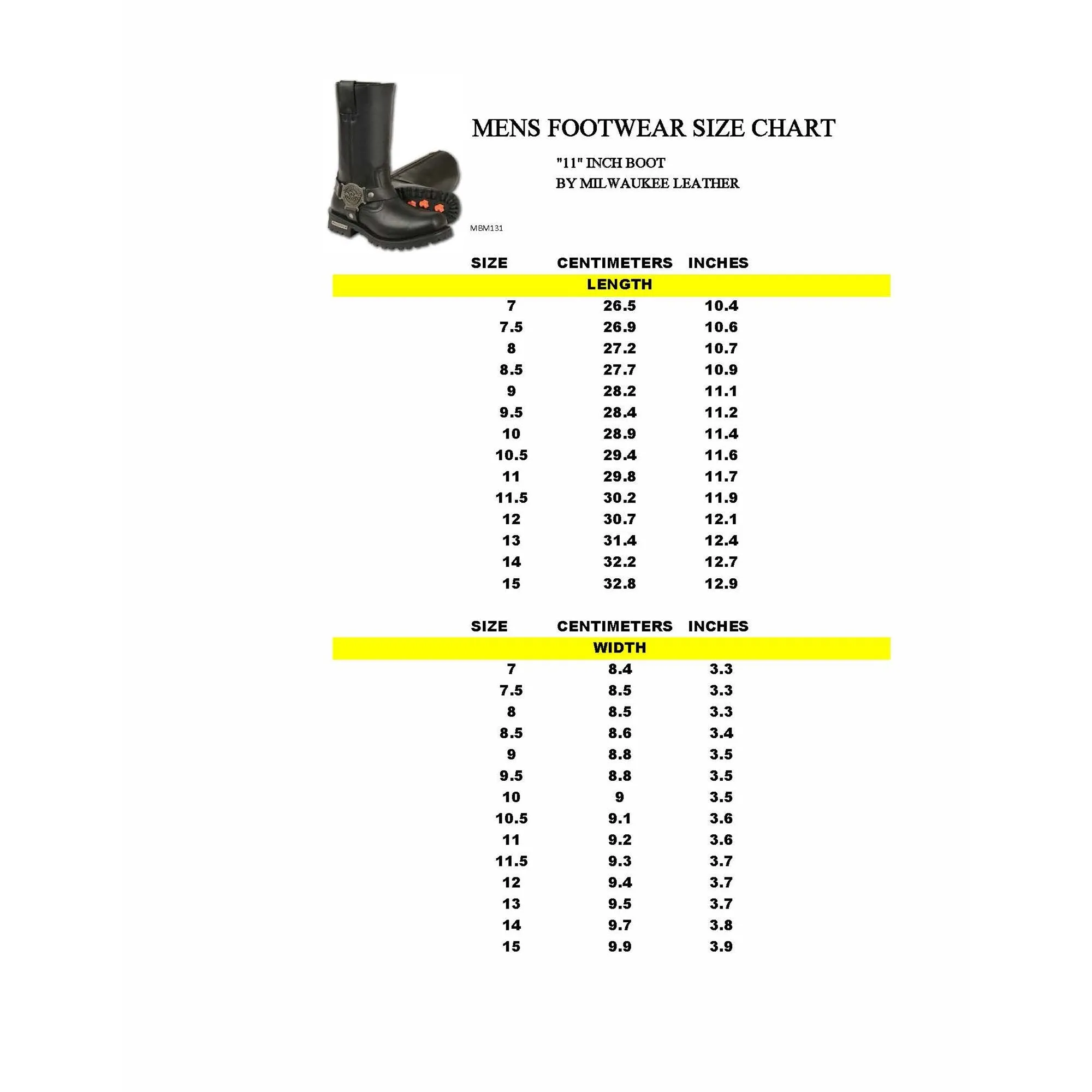 MBM131 Men's Black 11-Inch Classic Square Toe Harness Boots