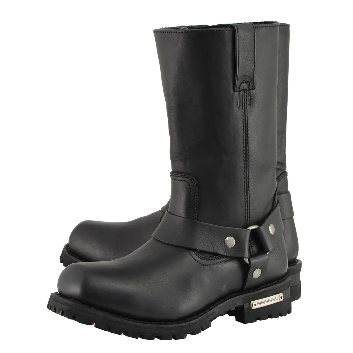 MBM131 Men's Black 11-Inch Classic Square Toe Harness Boots