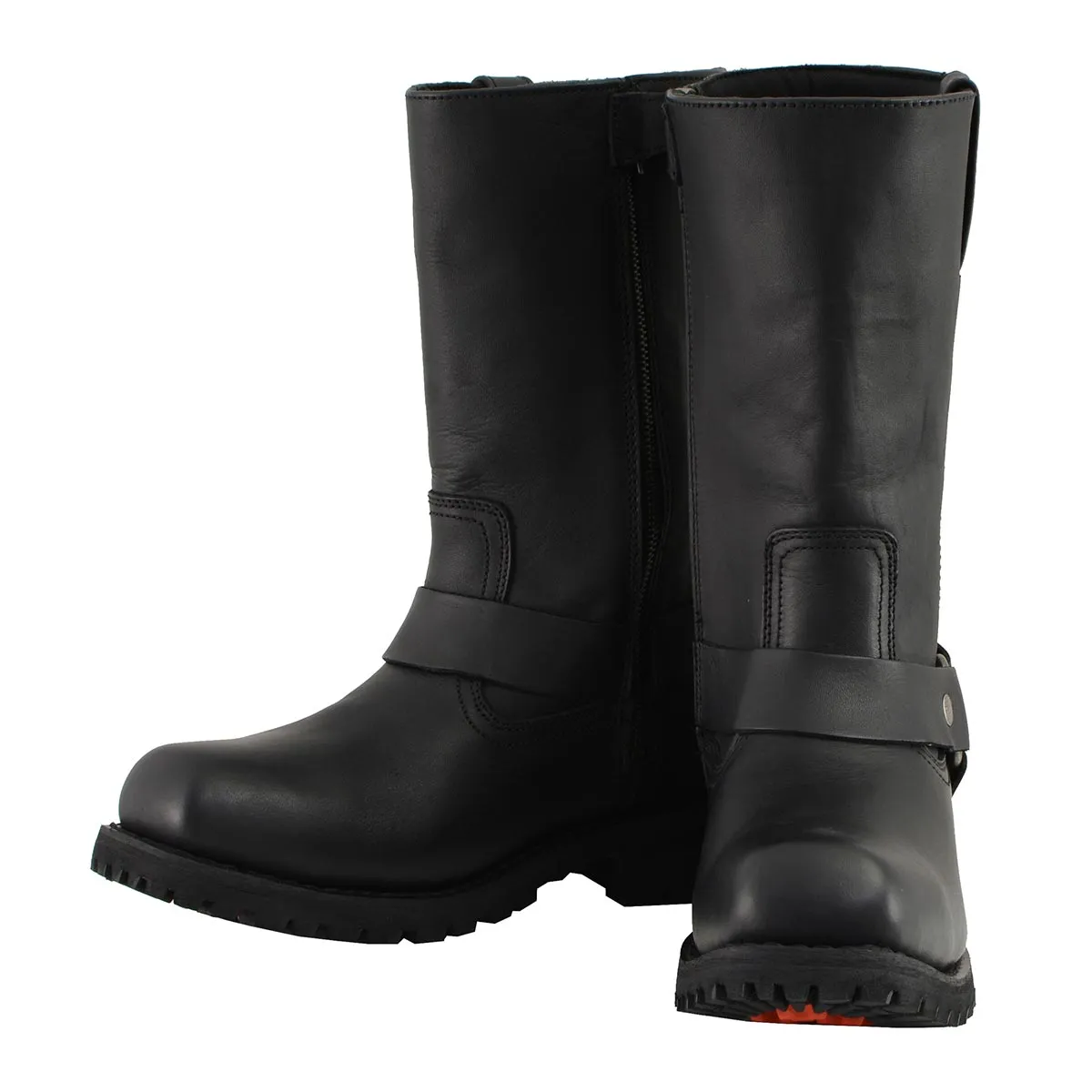 MBM131 Men's Black 11-Inch Classic Square Toe Harness Boots