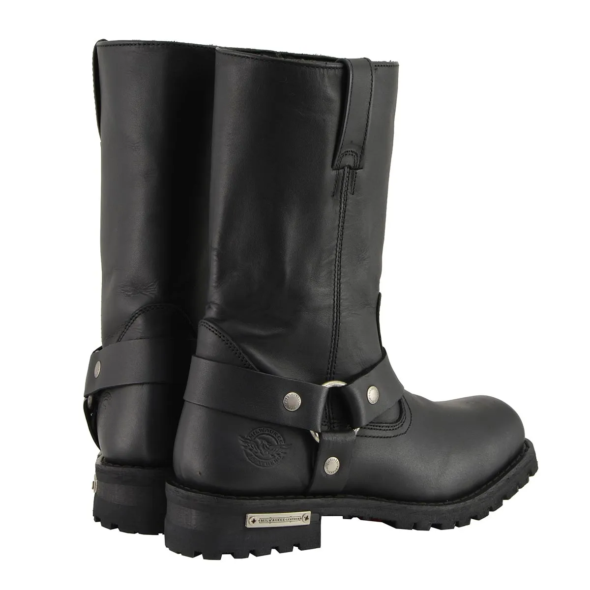 MBM131 Men's Black 11-Inch Classic Square Toe Harness Boots