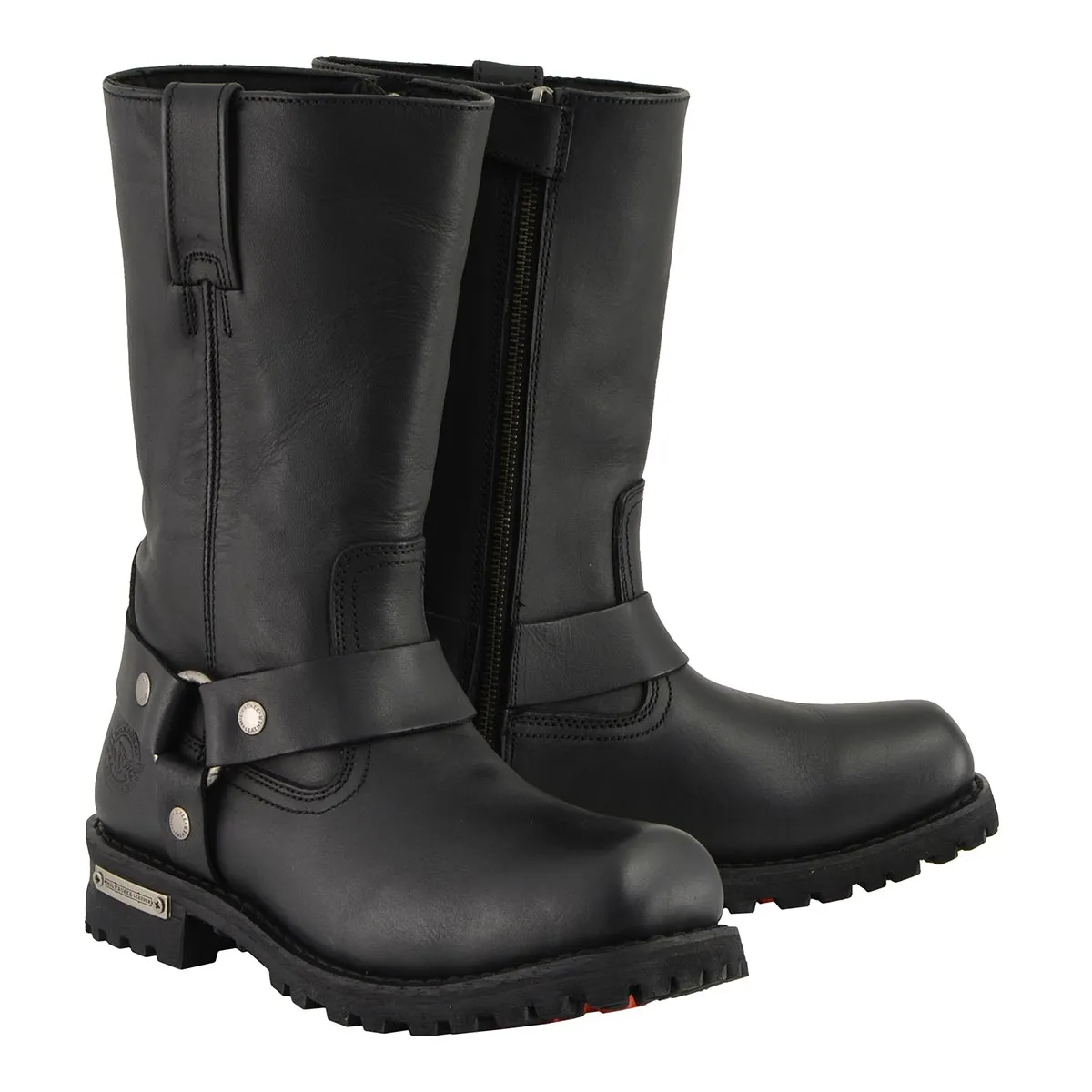 MBM131 Men's Black 11-Inch Classic Square Toe Harness Boots