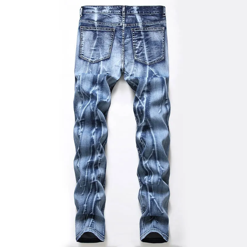Men's Jeans Retro Jeans Mid Waisted Jeans Straight Pants