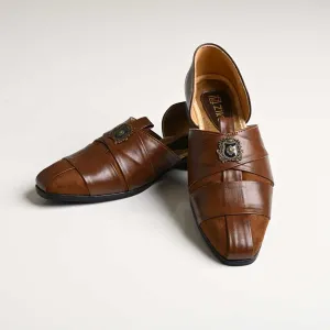 Mens Leather Sandals - Light Brown