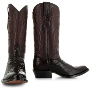 Men's Ostrich Print Cowboy Boots (H7002)