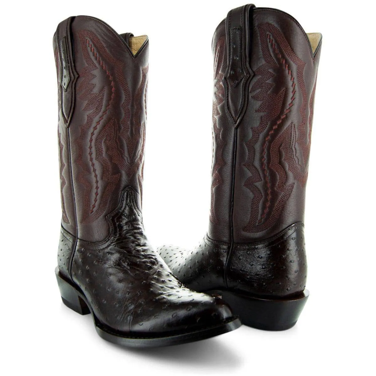 Men's Ostrich Print Cowboy Boots (H7002)
