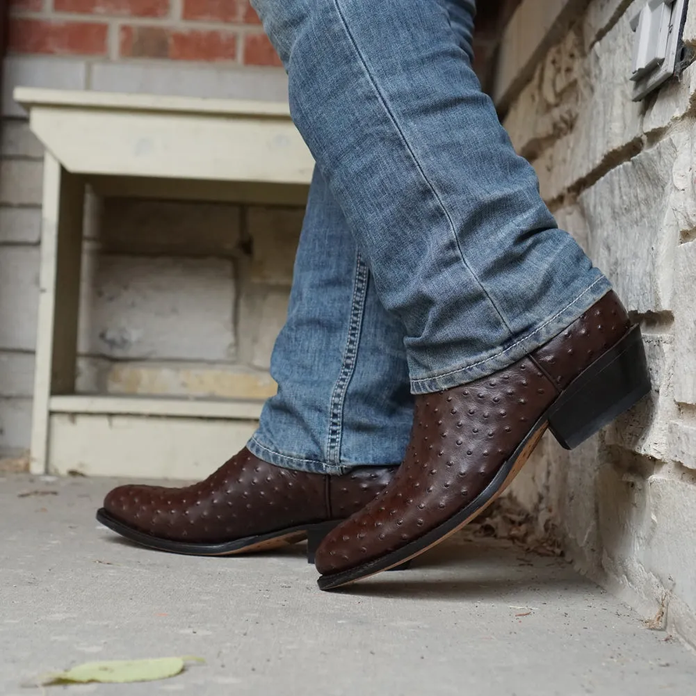 Men's Ostrich Print Cowboy Boots (H7002)