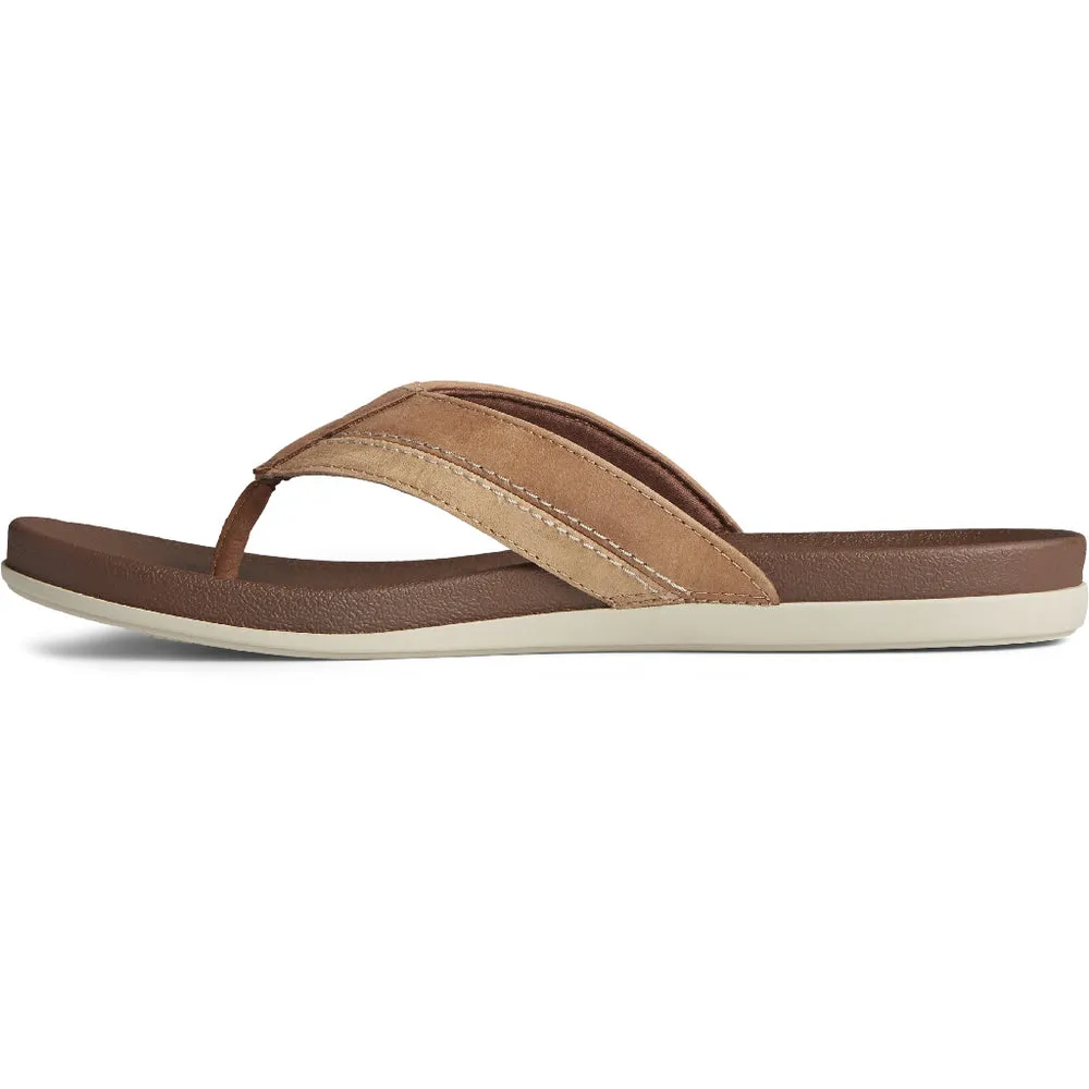MENS SPERRY PLUSHWAVE THONG - TAN