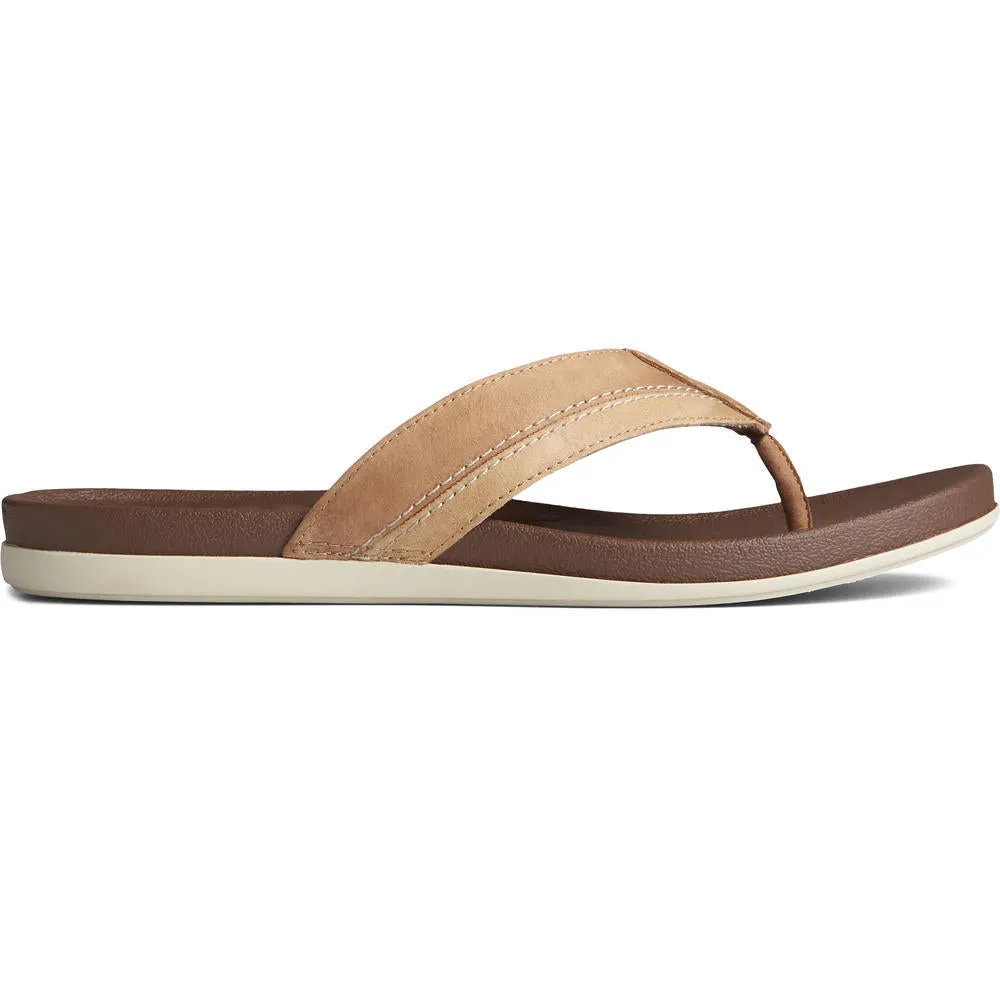 MENS SPERRY PLUSHWAVE THONG - TAN