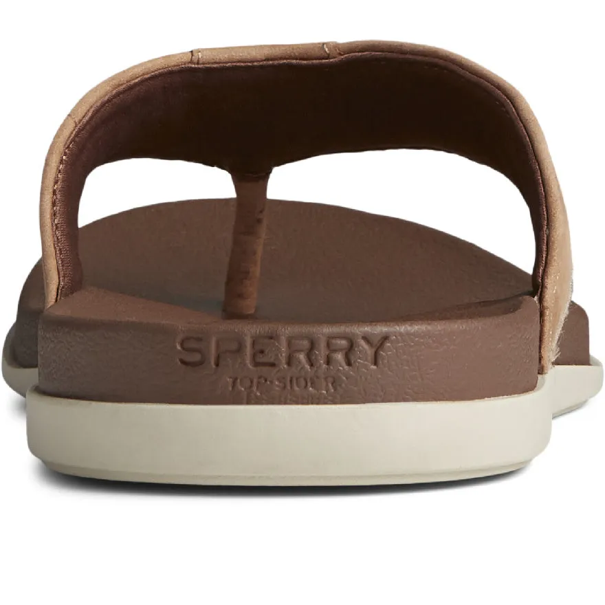 MENS SPERRY PLUSHWAVE THONG - TAN