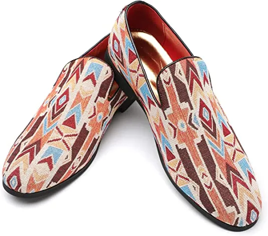 Men's Woven Smoking Loafers Bohemia