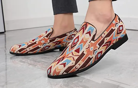 Men's Woven Smoking Loafers Bohemia