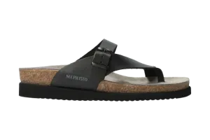 Mephisto Womens Helen Black Leather Sandals