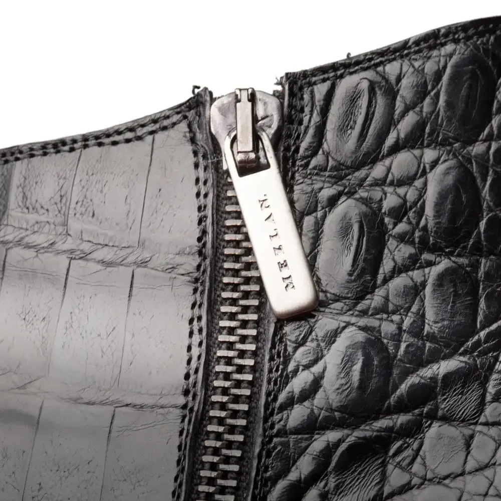 Mezlan Blackmore 4715-F Black Genuine Crocodile Boots