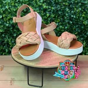 MIA Kids Joley Platform Sandals - Natural Lamb