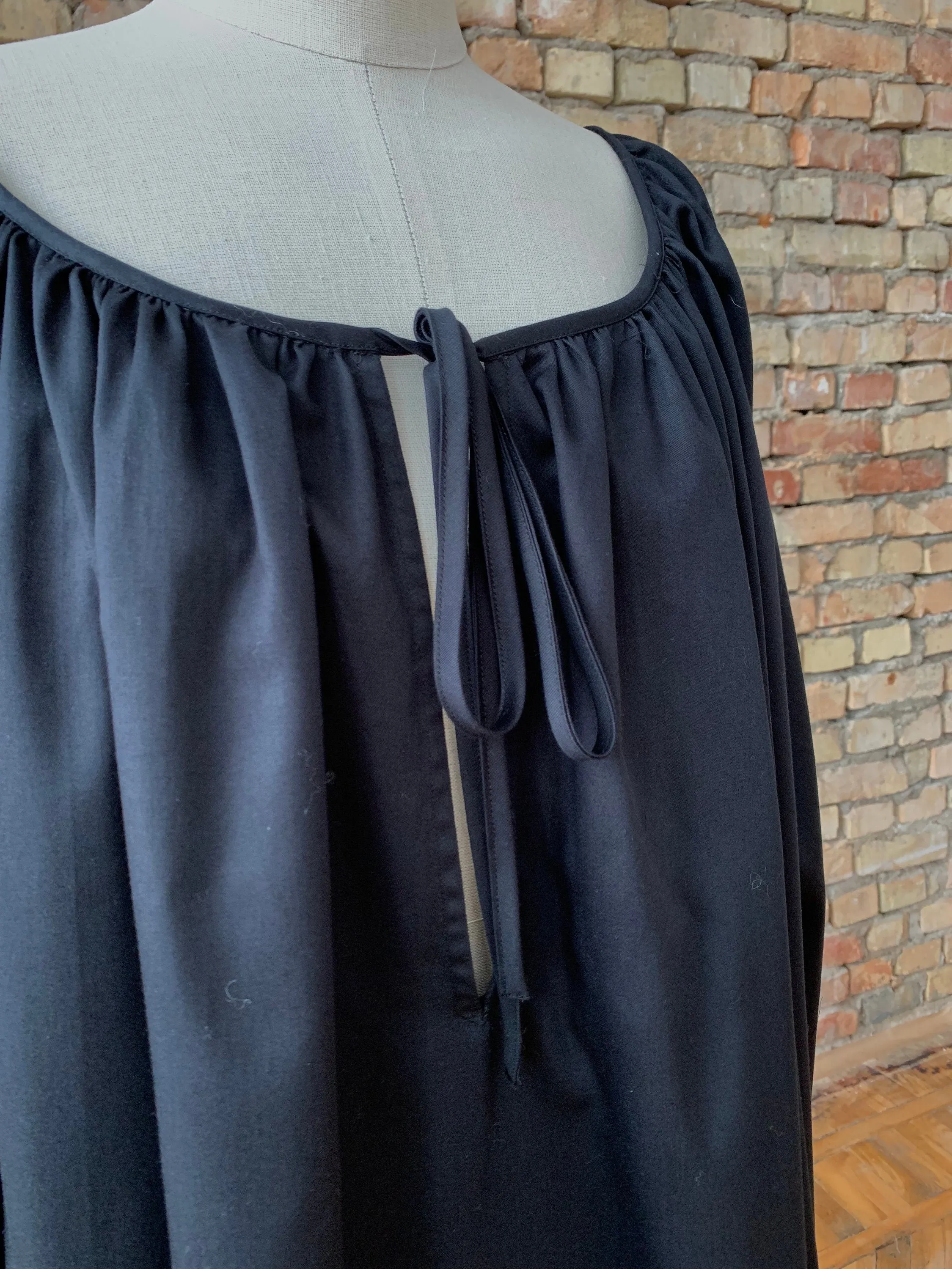 Milda Gown in Black Cotton