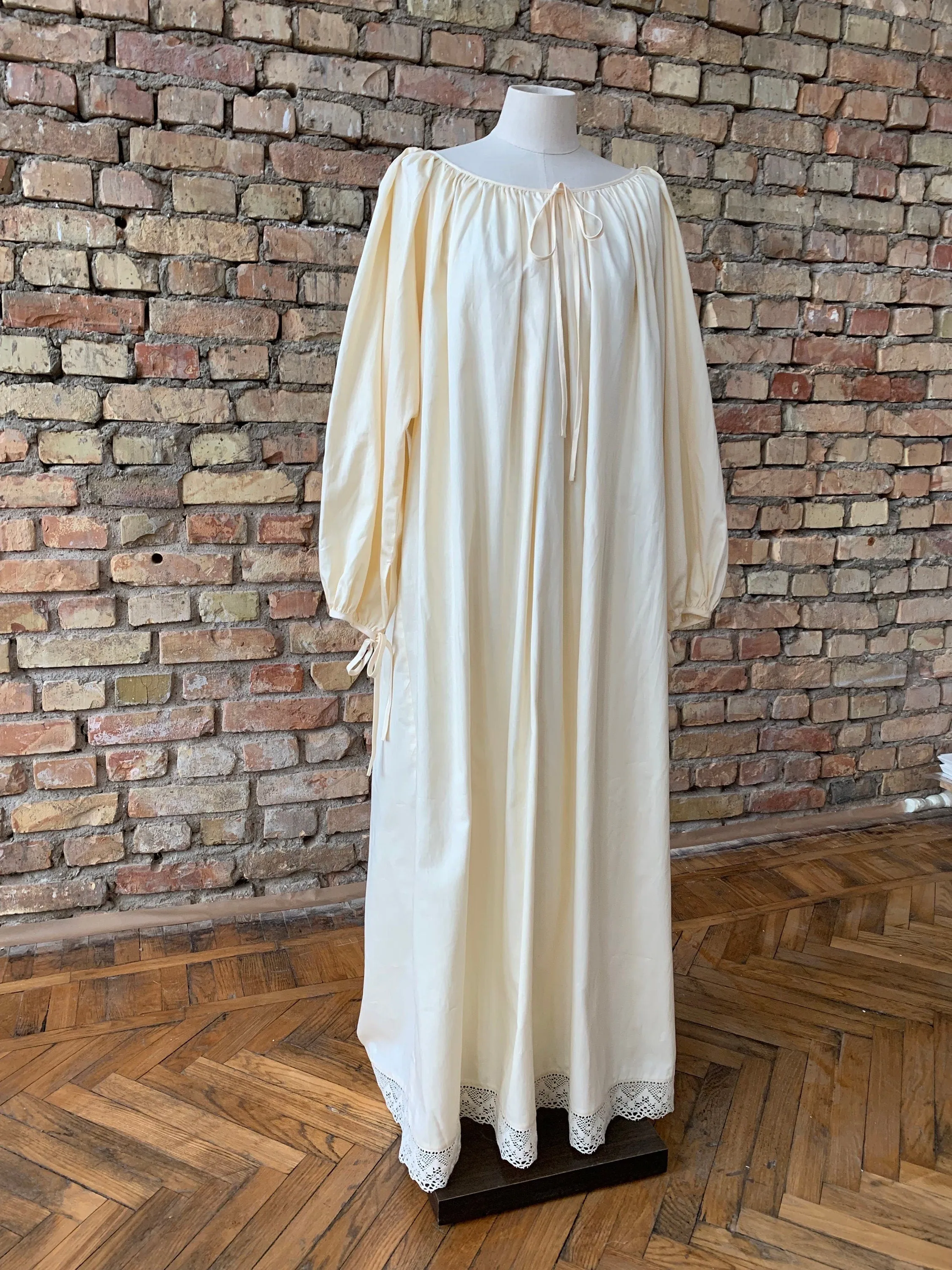Milda Gown in Ecru Cotton