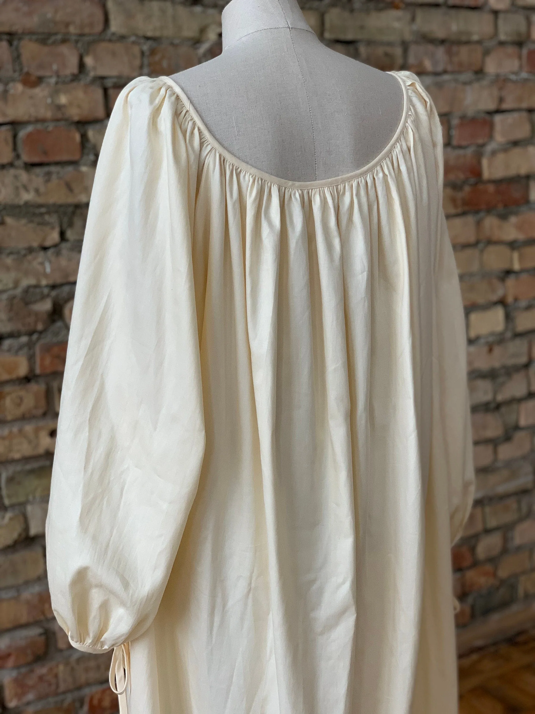 Milda Gown in Ecru Cotton