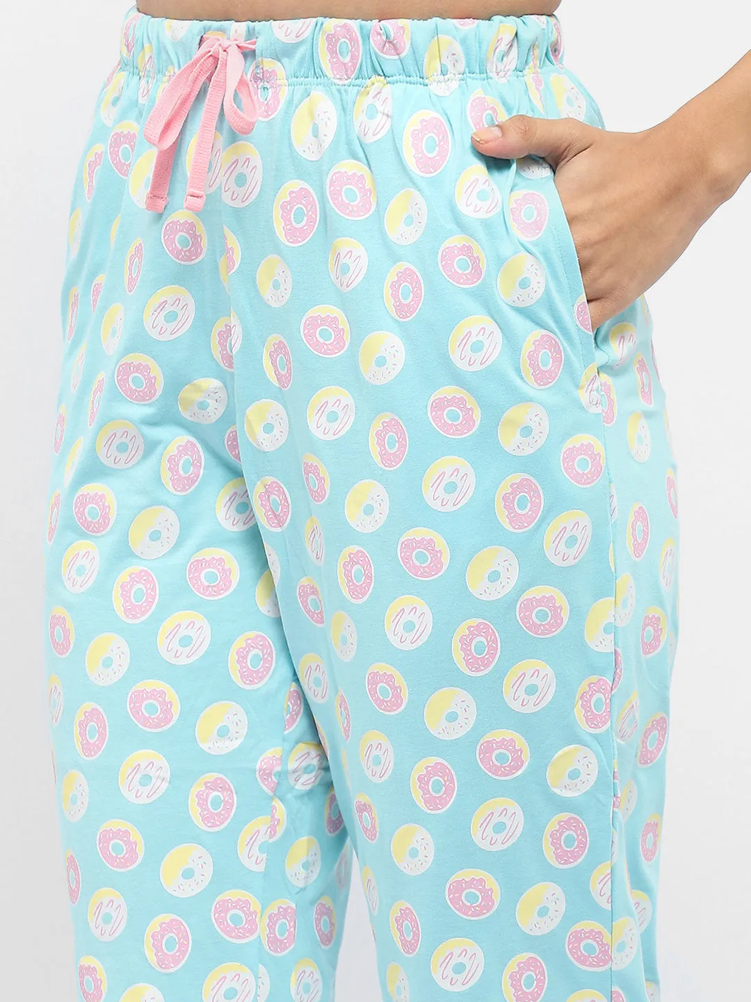 mSECRET Graphic Print Pink and Blue Nightsuit