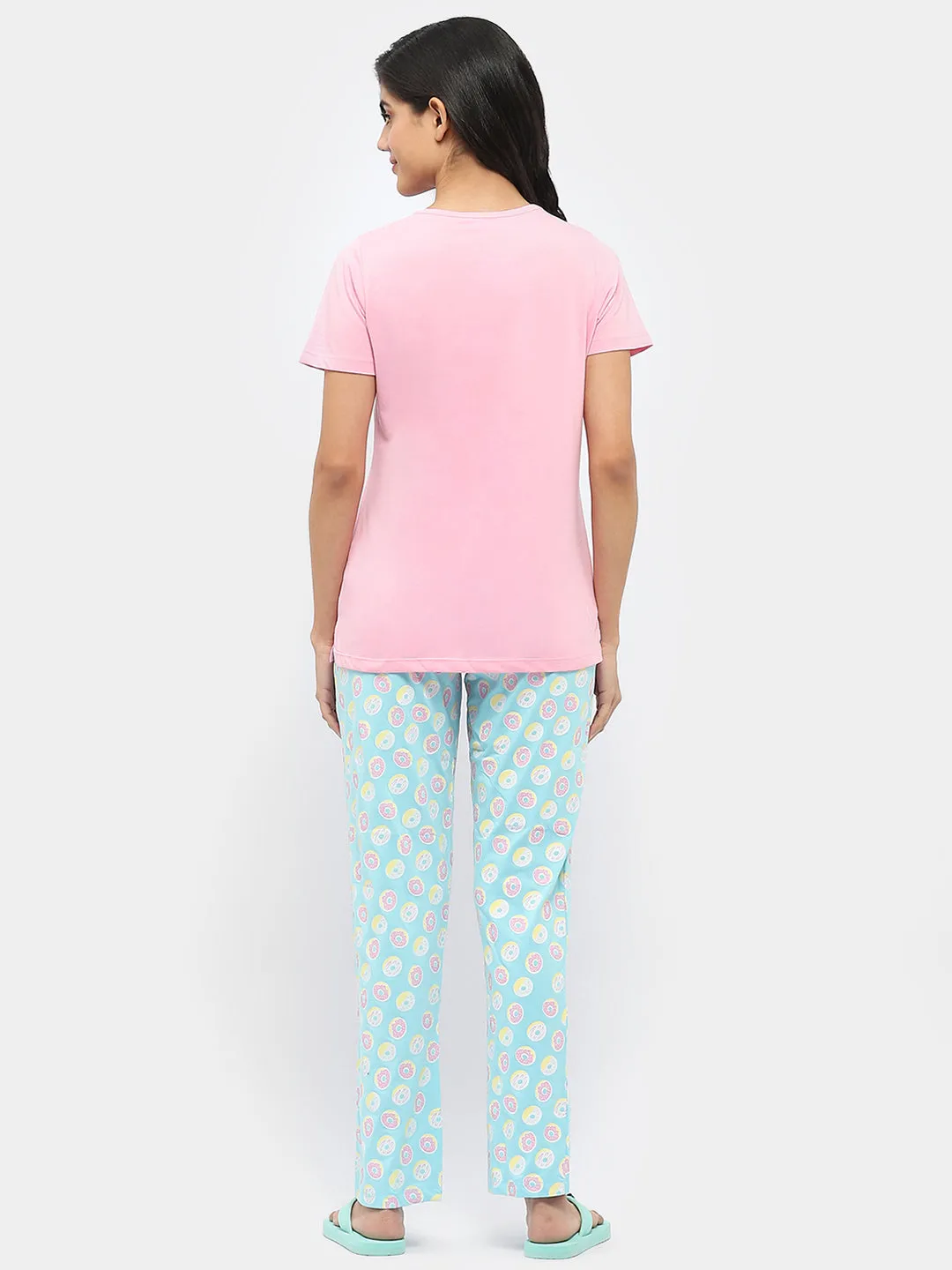 mSECRET Graphic Print Pink and Blue Nightsuit