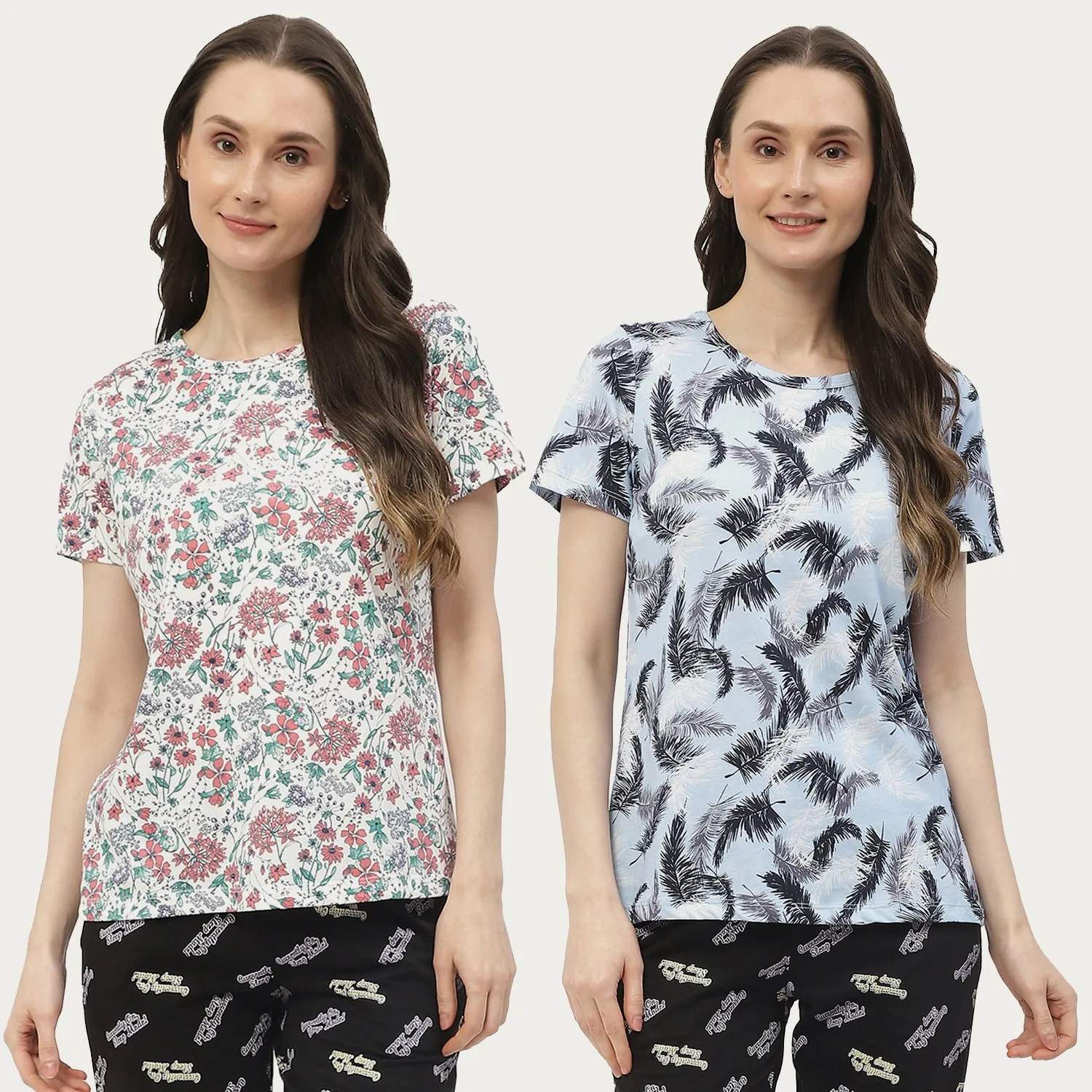 mSECRET White & Blue Combo T-shirt