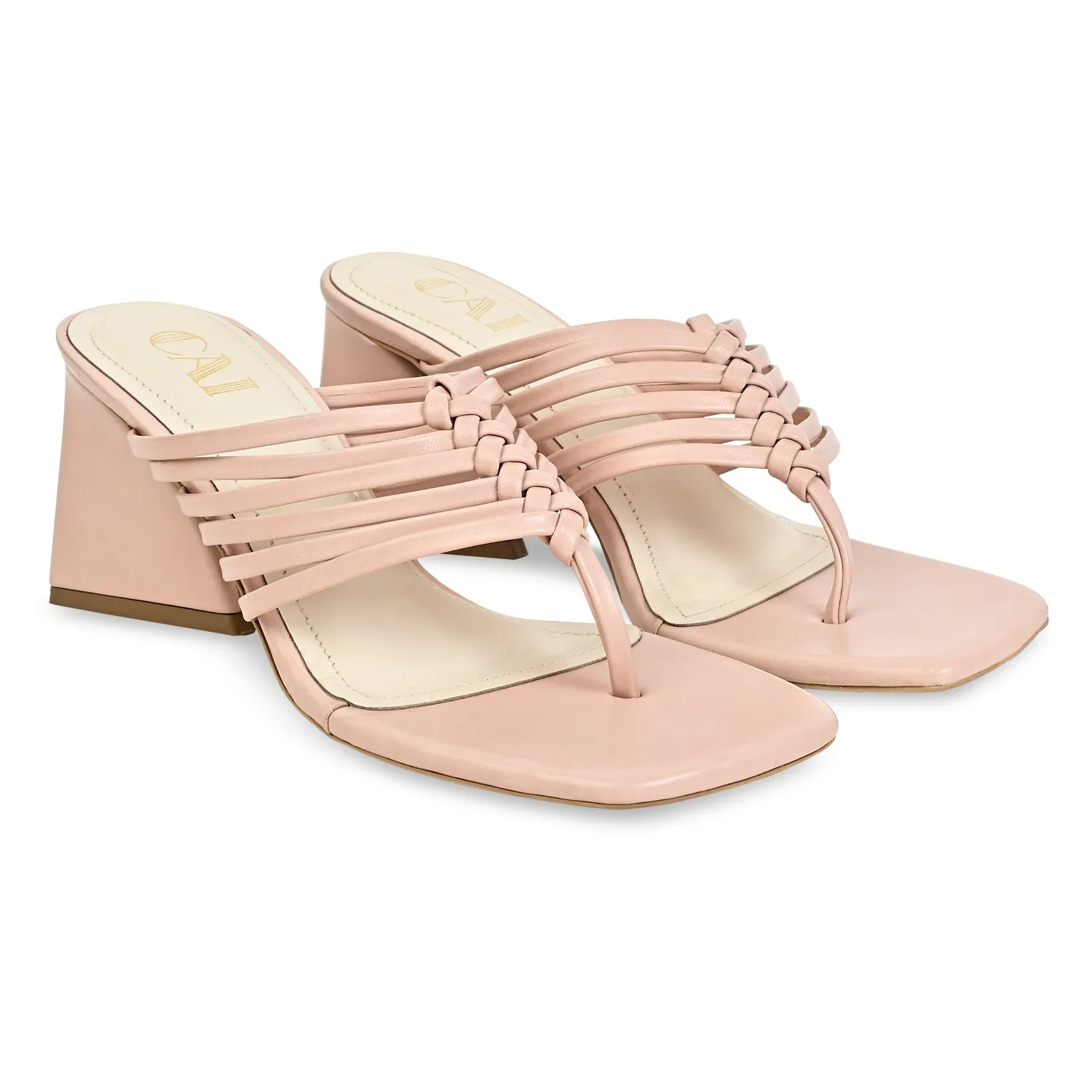 Multi Strapped Pink Heels