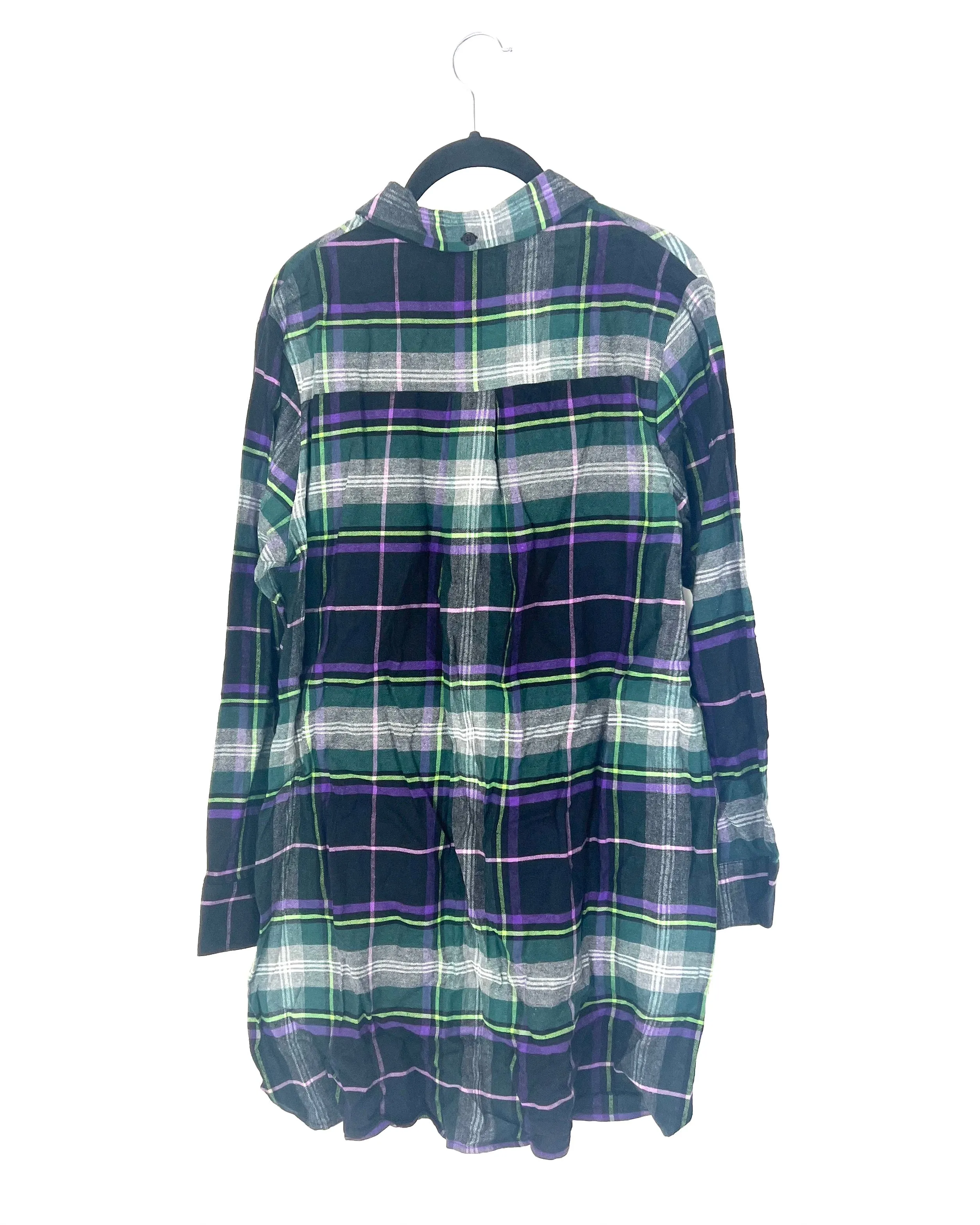 Multicolor Flannel Print Nightgown - Size 4/6