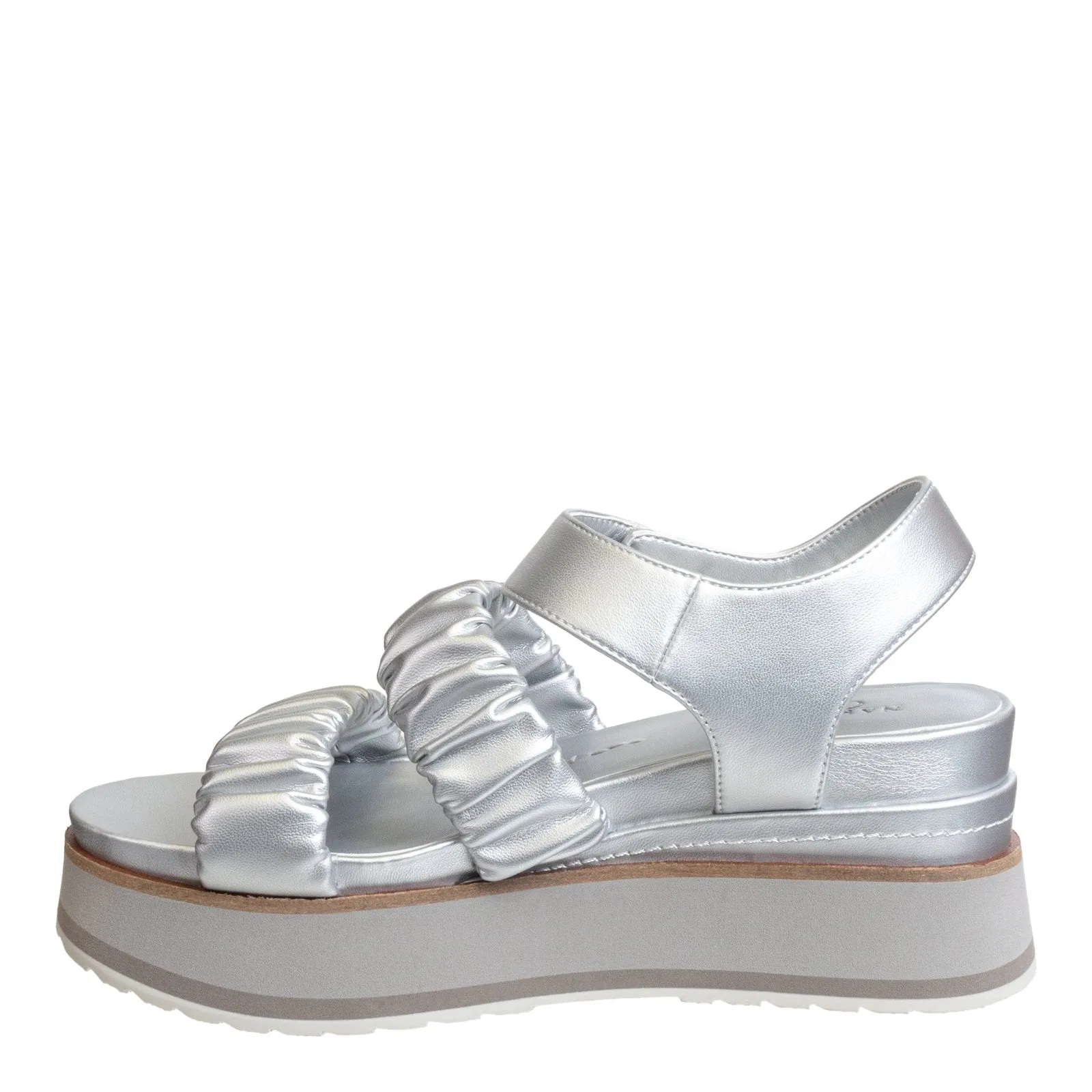 Naked Feet: SENSOR in SILVER Platform Sandals