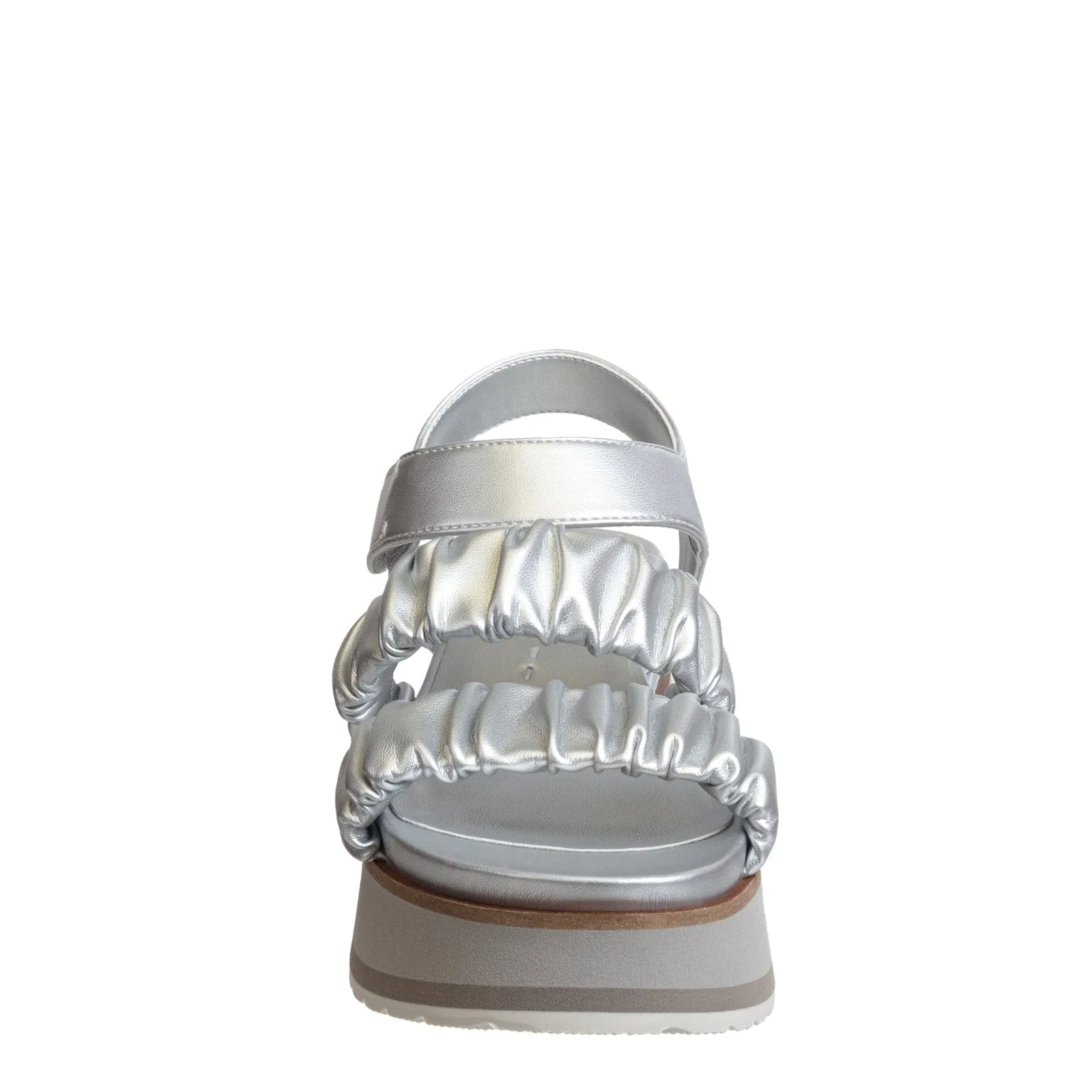 Naked Feet: SENSOR in SILVER Platform Sandals