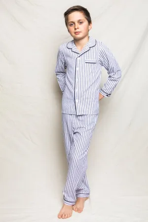Navy French Ticking Pajama Set