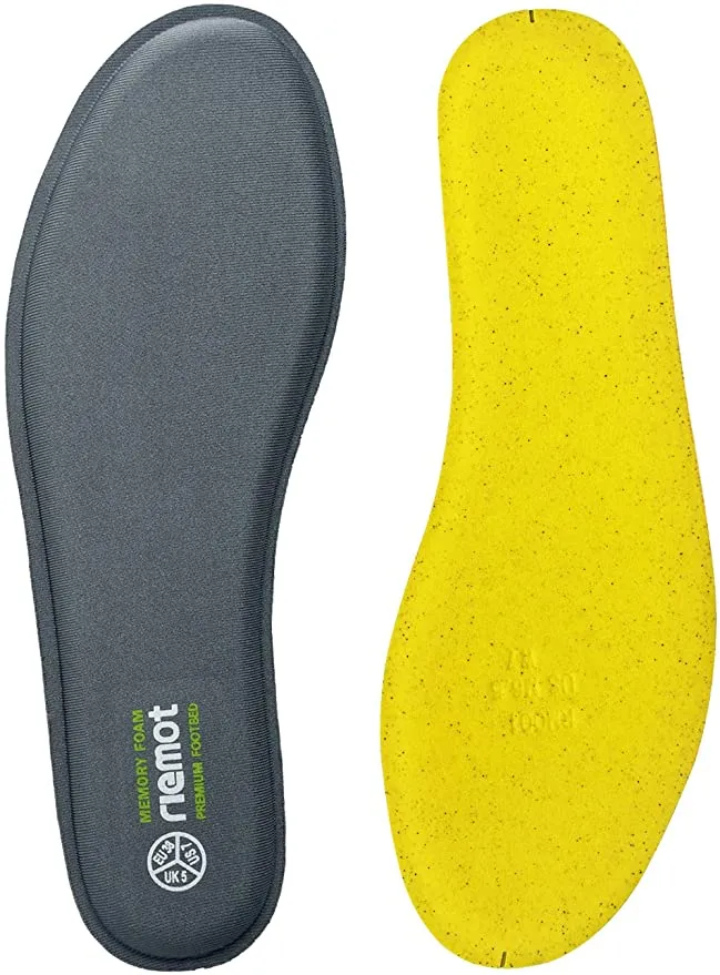 New riemot Women's Memory Foam Insoles Super Soft Replacement Innersoles for Running Shoes Work Boots Comfort Cushioning Shoe Inserts Grey US 7
