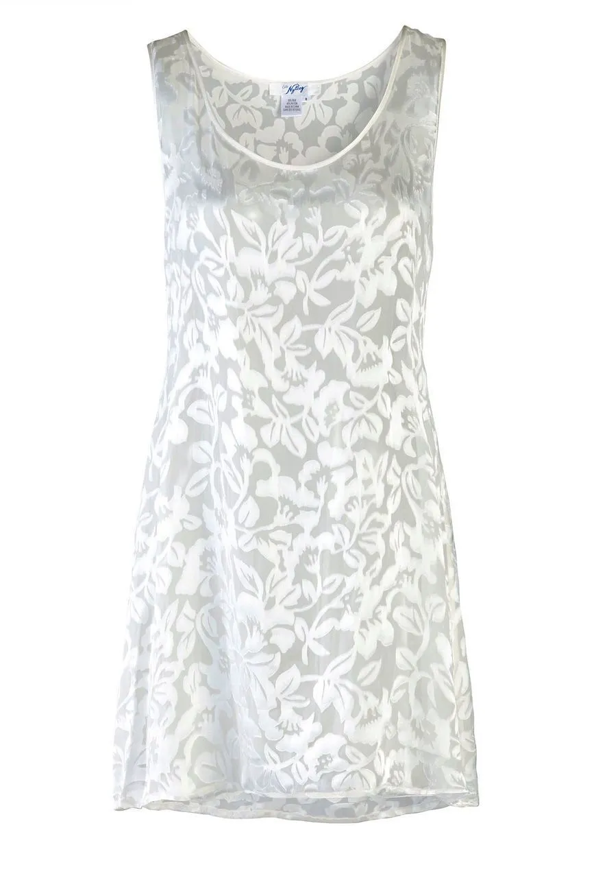 Nyteez Women's Nightgown Silk Burnout Chemise Lace Look