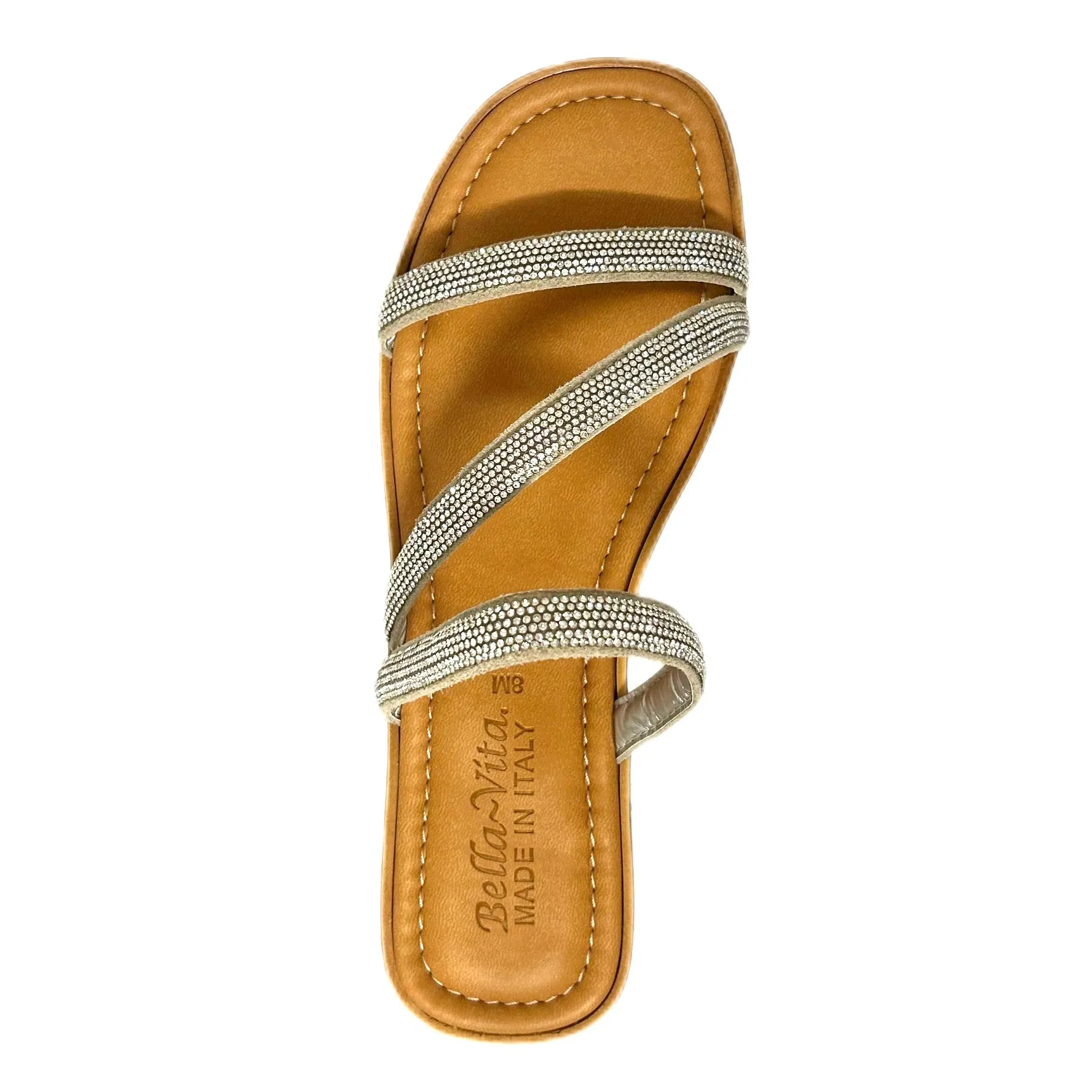 ONA-ITALY Women's Asymmetrical Straps Slide Sandals