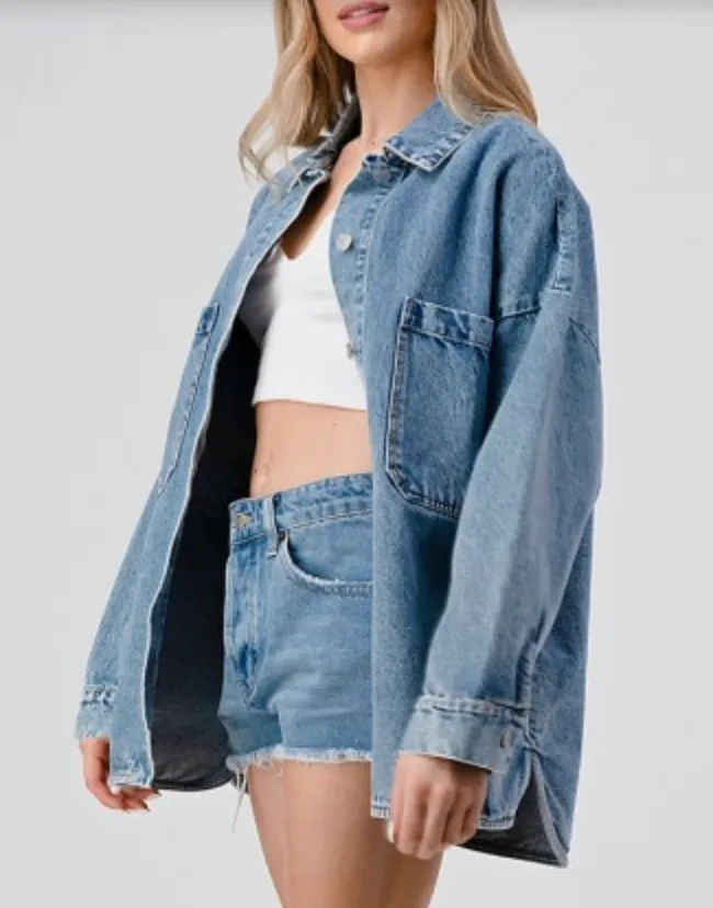 Oversized Denim Shacket