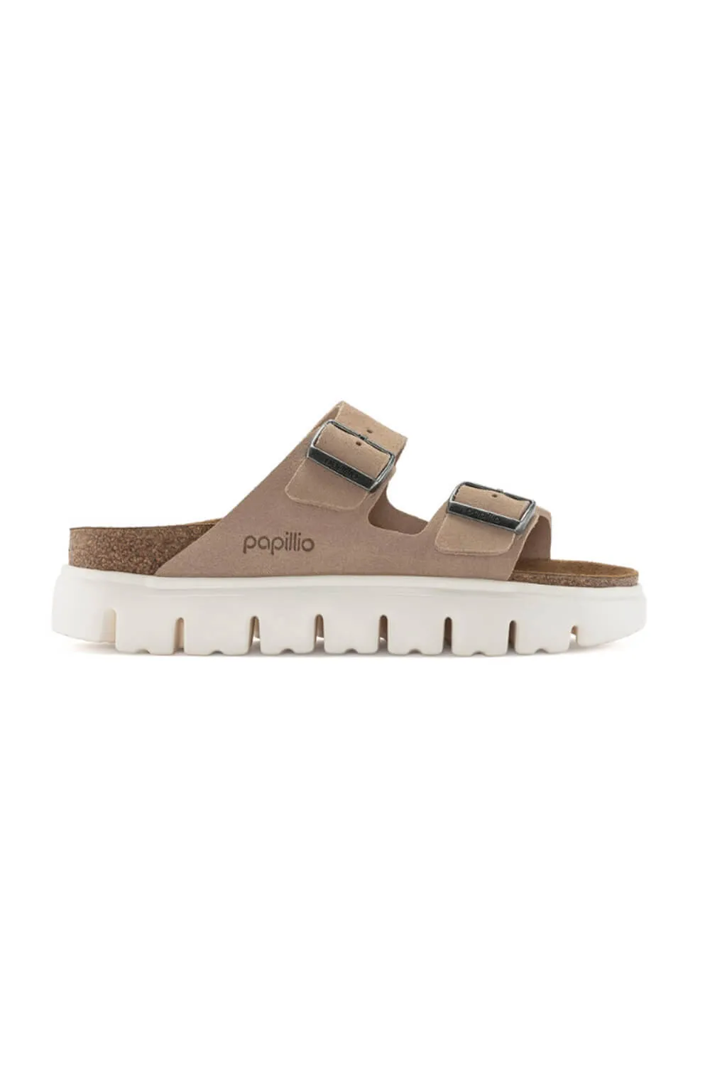 Papillio by Birkenstock Arizona Chunky Suede Sandals for Women in Sand Brown | 1024950
