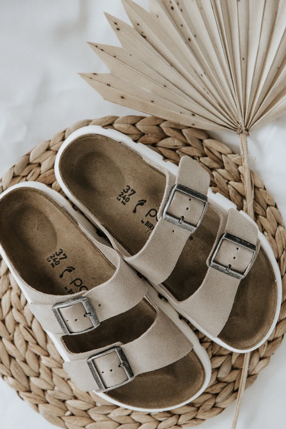 Papillio by Birkenstock Arizona Chunky Suede Sandals for Women in Sand Brown | 1024950